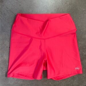 ALO Candy Apple Red Airlift Energy Shorts - 5 Inch - Large